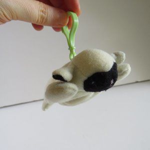 White Sheep Lamb Ewe BACKPACK CLIP plush mini stuffed animal Spring, Easter